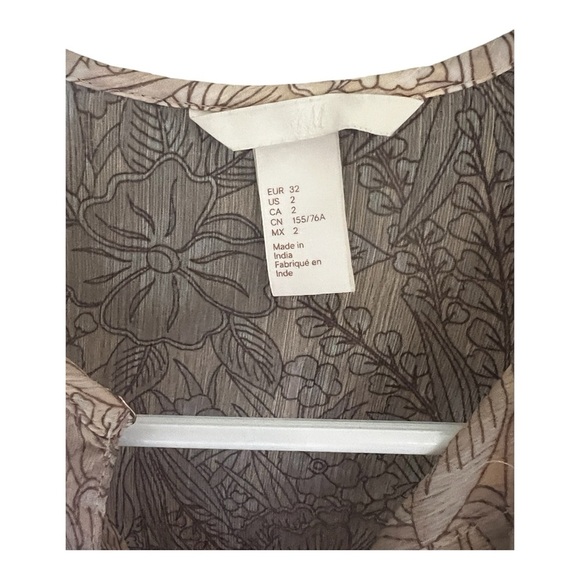 Elegant Sheer floral print Blouse H&M - Picture 3 of 3